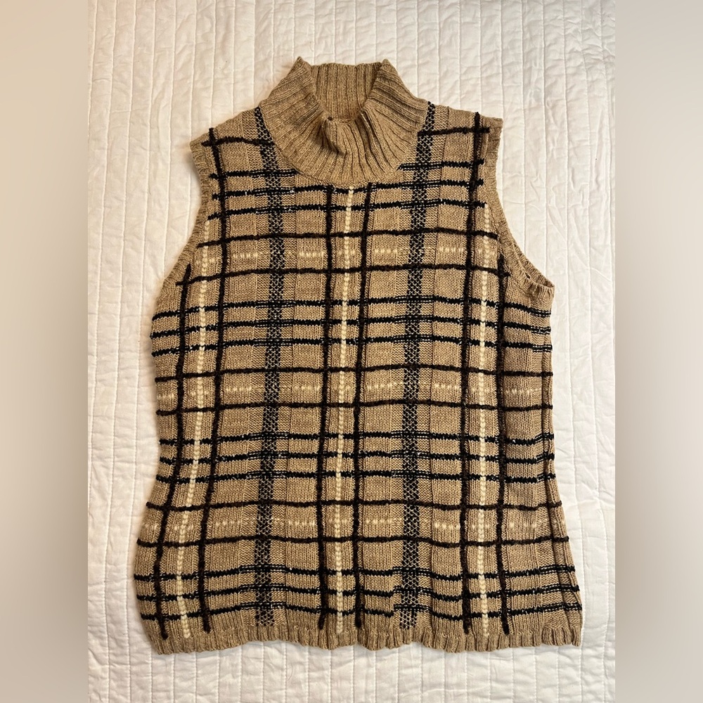 Vintage Susan Bristol plaid sweater vest